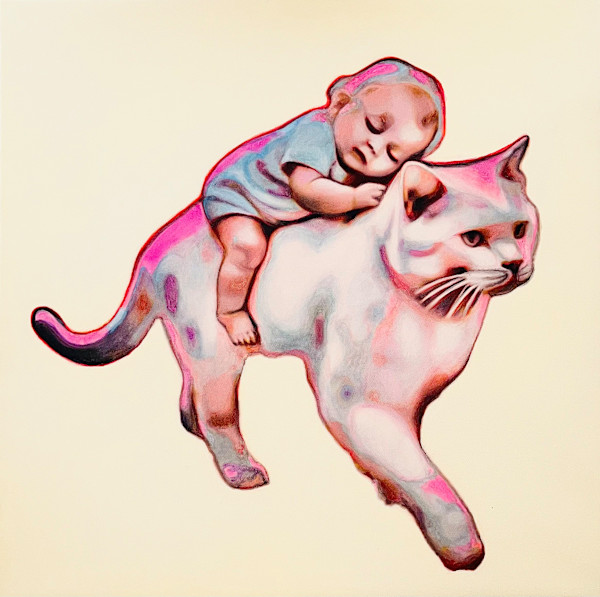 Baby auf Katze by SASKIA BERA, Image 1.