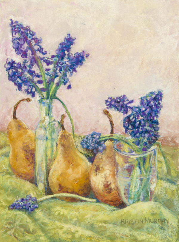 Hyacinth Flowers with Pears by Kristin Murphy