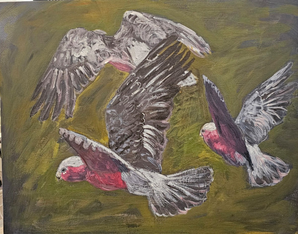 Flying Galahs by Wanda Lach