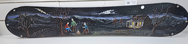 Campfire at Wheelers Hut by Halcyon Thomas