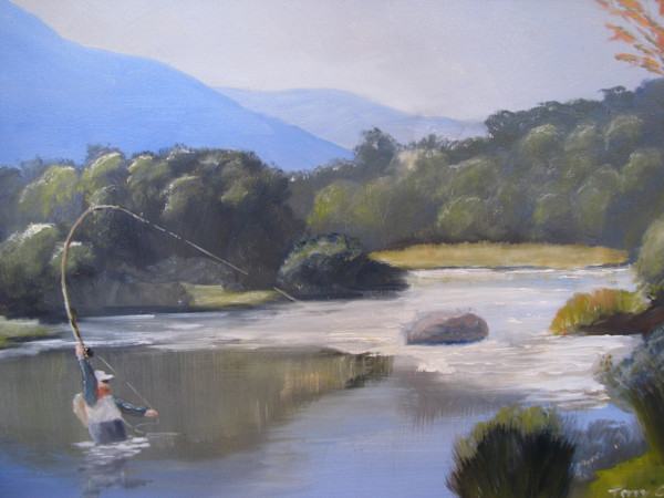 On Thredbo River by Terry Chalk