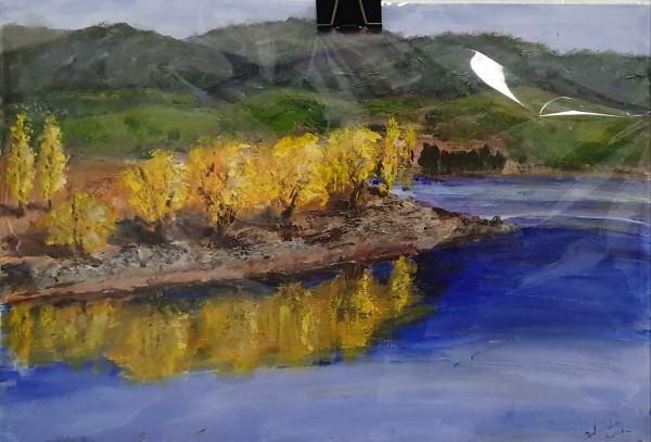 Autumn Reflections Lake Jindabyne by Wanda Lach