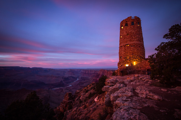 Desert View Watchtower at Sunset (Canvas) by Nancy S Young