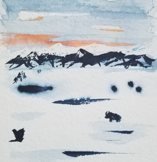 Winter Sunset by Kim Roberts