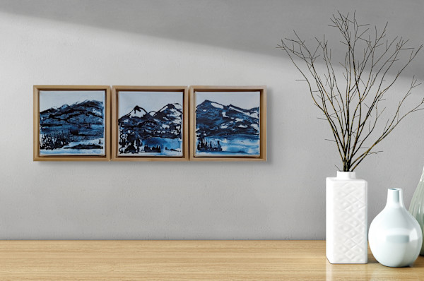 Blue Mountain Tryptich by Kim Roberts