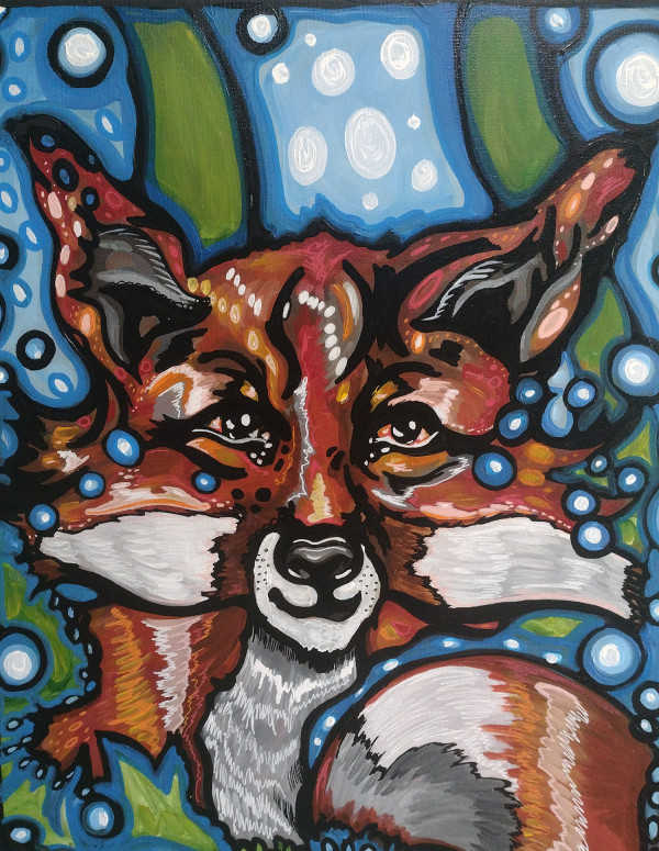 Happy Little Fox by Laura Noel