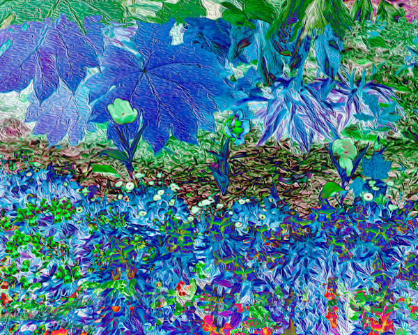 Botanicals Blue by Nancy J. Wood, Image 1.