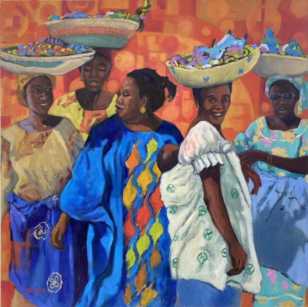 Anatu and The Senegalese Women by Anne Blankson-Hemans Fine Art