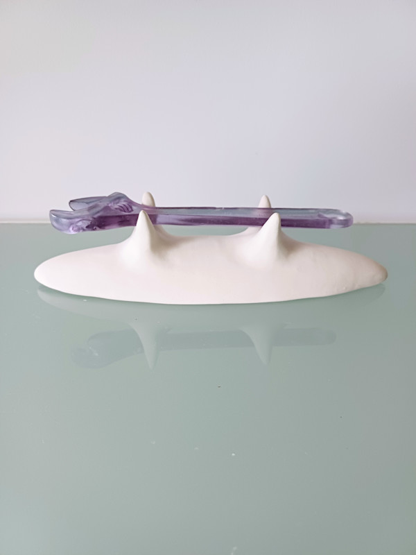 Crescent - glass purple by Jo Richards Hooker Artist