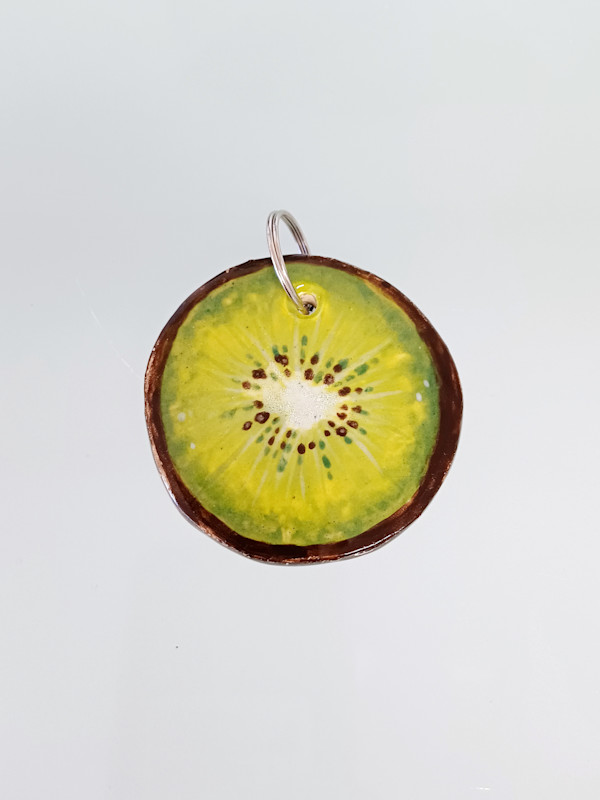 Key Ring - Kiwifruit by Jo Richards Hooker Artist