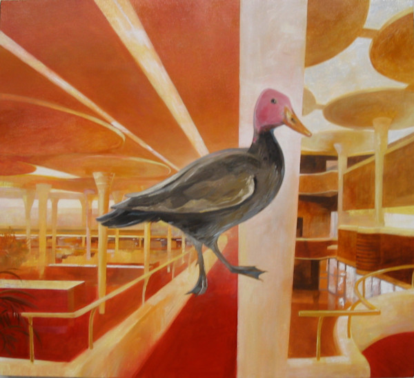 1936 Pink Headed Duck + Johnson Wax Factory by Frank Lloyd Wright by Phil Irish, Image 1.
