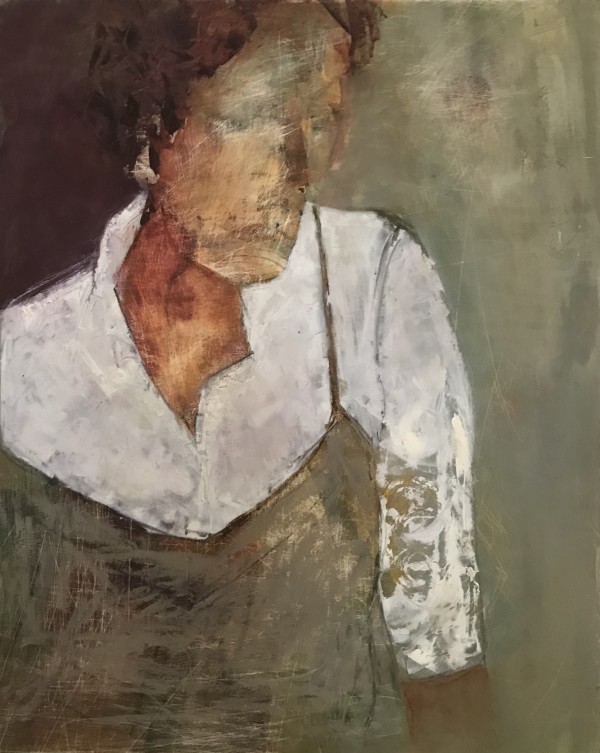 Woman In A White Shirt by Andrea