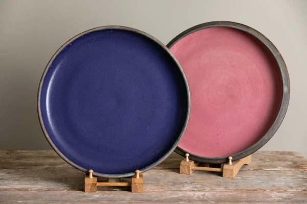 Lavender and pink platter by Ashdown Pottery-b