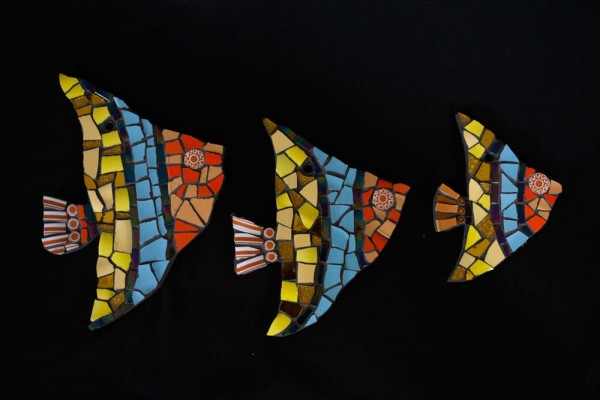 Angel Fish Family by Sarah Bourne, Mosaic Mum