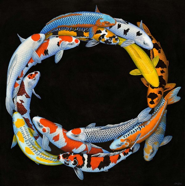 Koi Encircling I by Keith Siddle