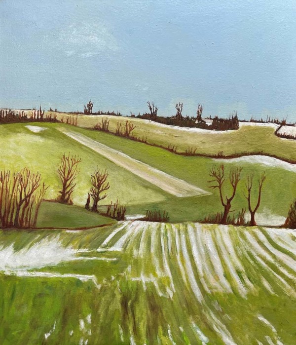 Moonshine Hill with Snow by Ann Palmer