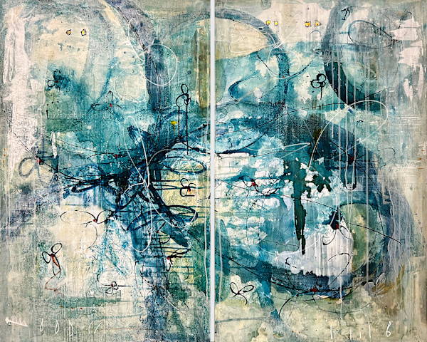 Awakening (Diptych) by Helena Palazzi