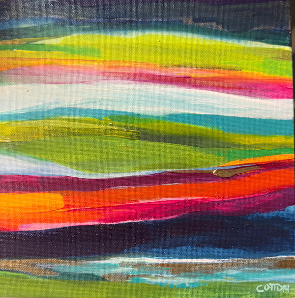 Bright  Miniature Landscape III by Courtney Cotton