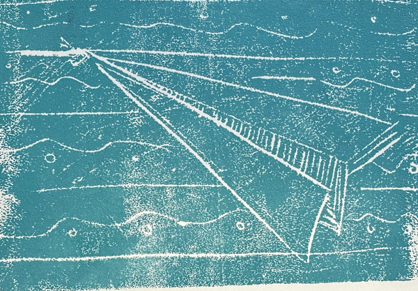 Blue Paper Plane by Courtney Cotton, Image 1.