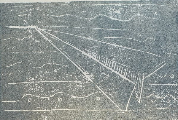 Gray Blue Paper Plane by Courtney Cotton, Image 2.