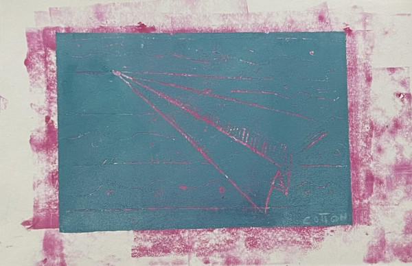 Pink and Blue Paper Plane by Courtney Cotton, Image 1.
