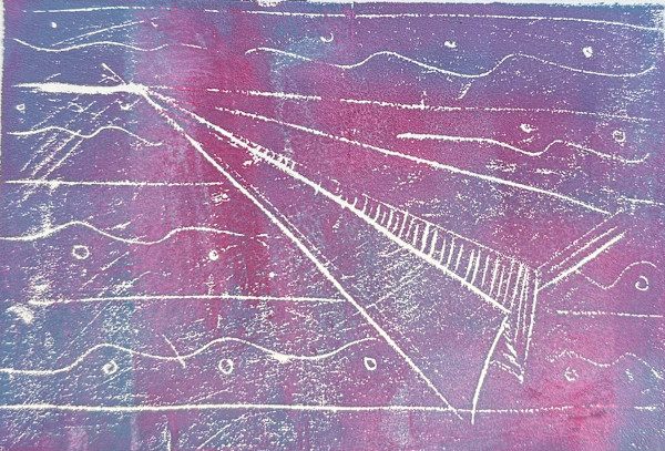Pink &  Purple Paper Plane by Courtney Cotton, Image 1.