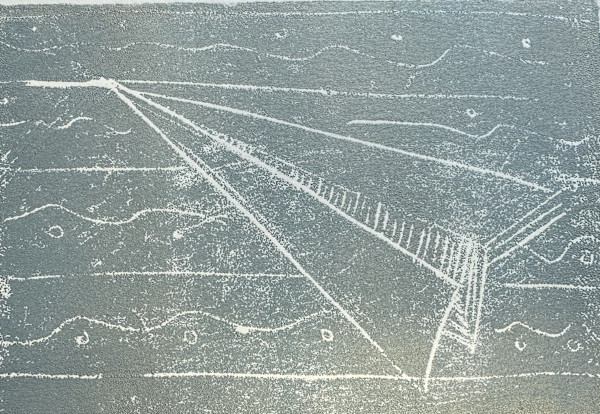 Quiet Blue Paper Plane by Courtney Cotton, Image 1.