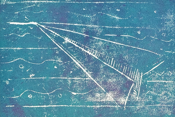 Vibrant Blue Paper Plane by Courtney Cotton, Image 1.