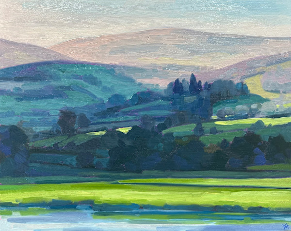 Cloud Shadows Over Talybont On Usk by Dawn Harries