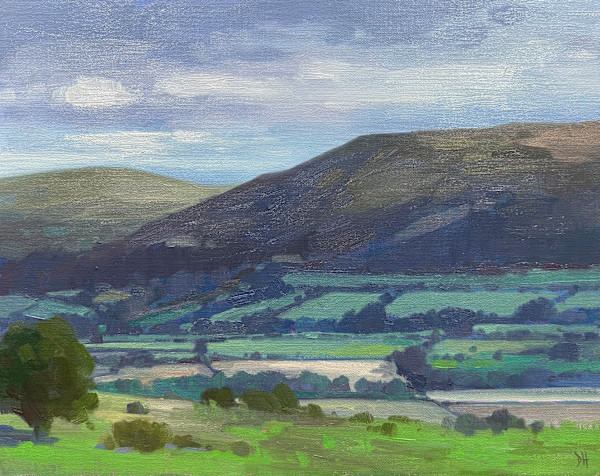 Farmland From Mynydd Illtud by Dawn Harries