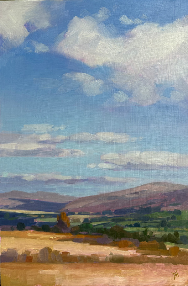 February Skies over Mynydd Illtud by Dawn Harries