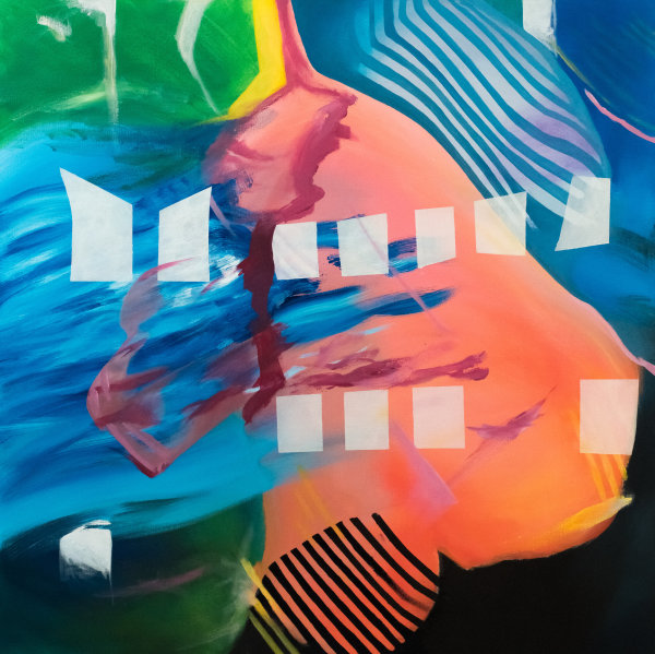 Pink/Blue Abstract