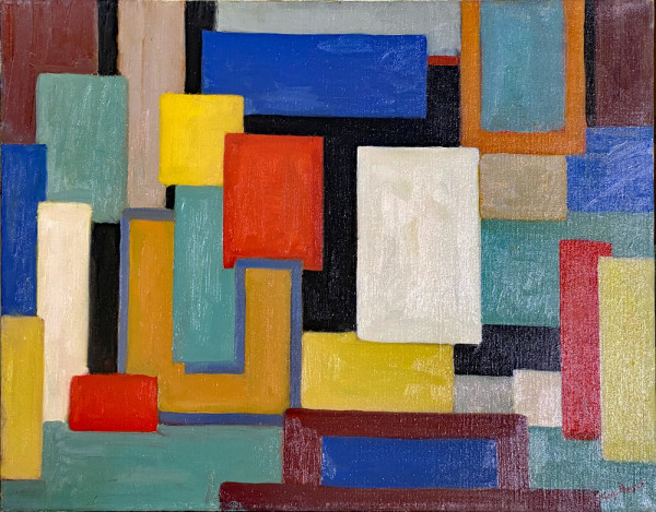 Study: Rectangles in vivid color by Tunis Ponsen