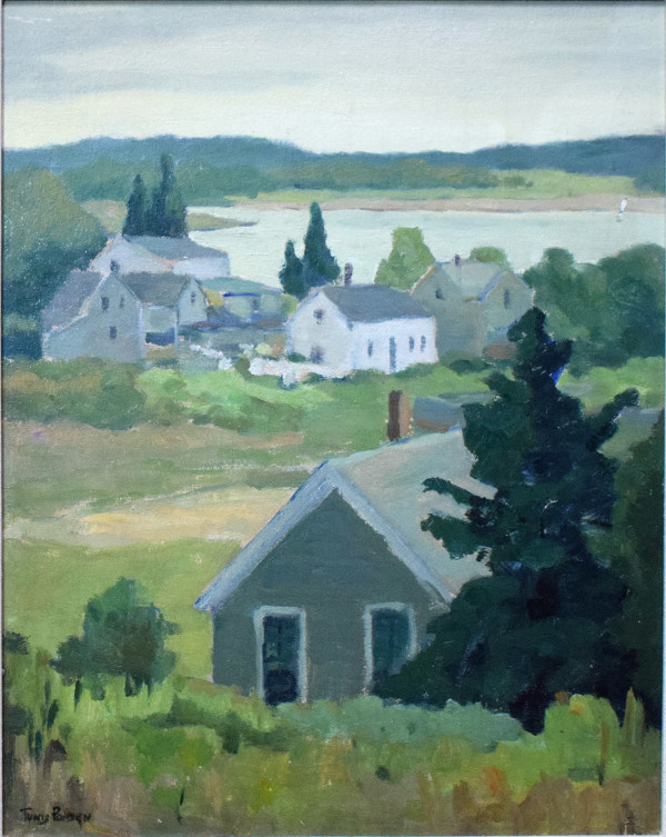 Landscape with Houses, Boothbay Harbor by Tunis Ponsen