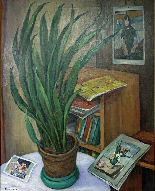 Still life with Sansevieria by Tunis Ponsen