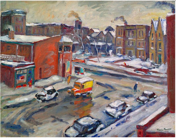Chicago Street Scene, Winter Day by Tunis Ponsen