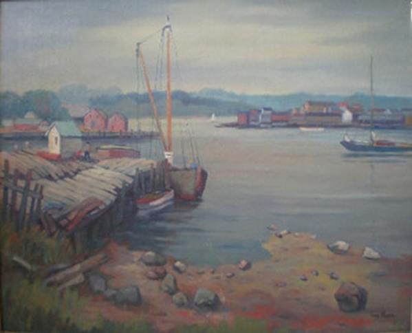 Harbor Scene by Tunis Ponsen
