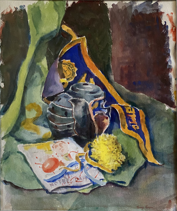 Still Life with Notre Dame College Banner by Tunis Ponsen
