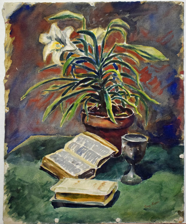Easter Lily with Bibles and Goblet by Tunis Ponsen
