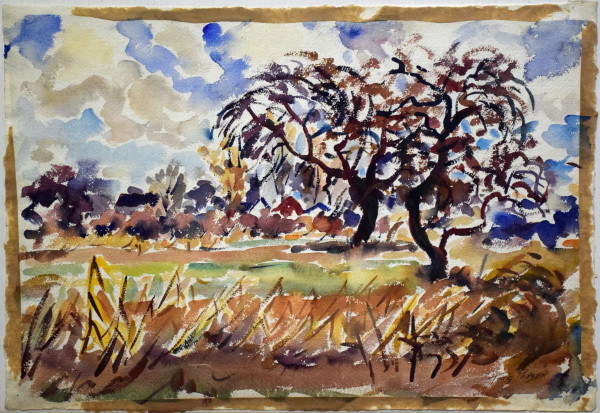 Fall Landscape with Two Sweeping Trees by Tunis Ponsen