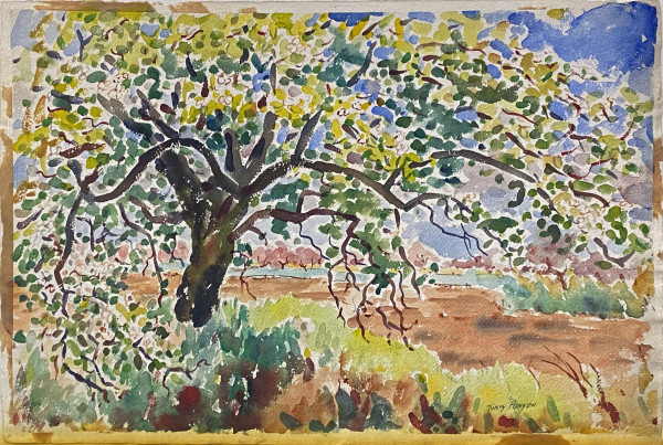 Large Tree with Orchard in Distance by Tunis Ponsen