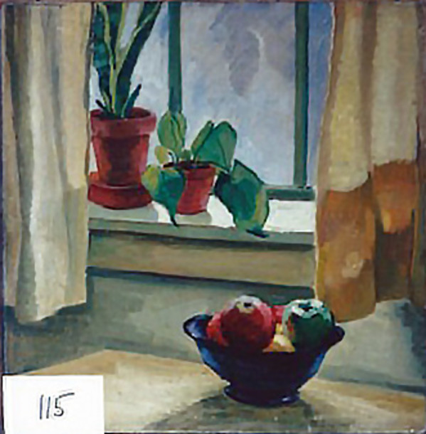 Plants in the Window with Apples by Tunis Ponsen