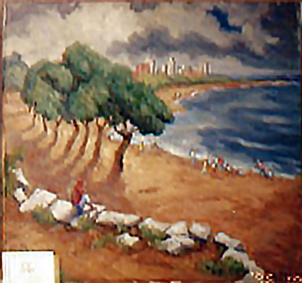 Lake Michigan Shore Scene with Strollers by Tunis Ponsen