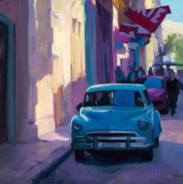 Blue Cuban Car by Erica Norelius