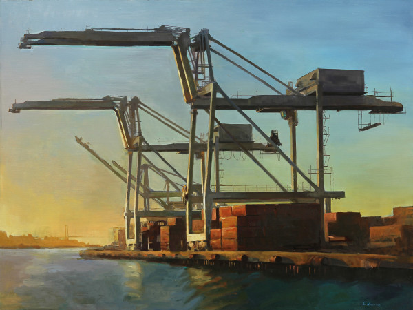 Port of Oakland, Sunset by Erica Norelius