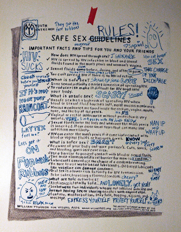 Safer Sex Rules! by William Powhida