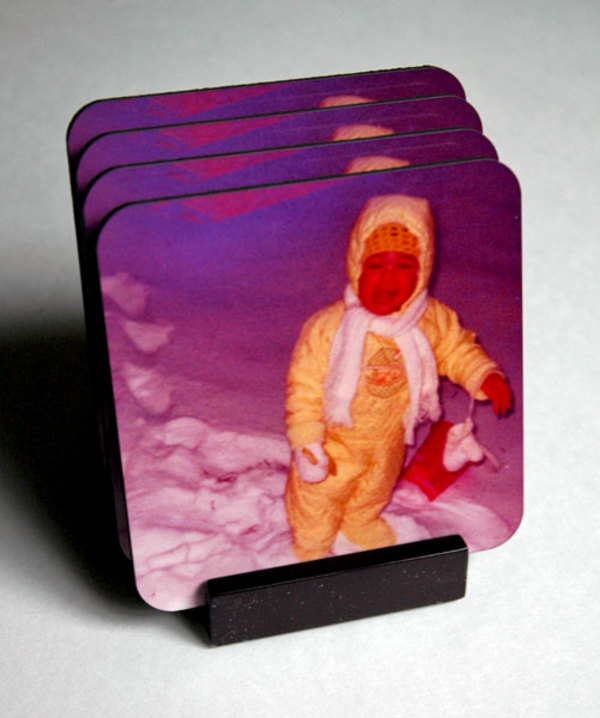 "My First Snow" frosty coasters by Marni Kotak