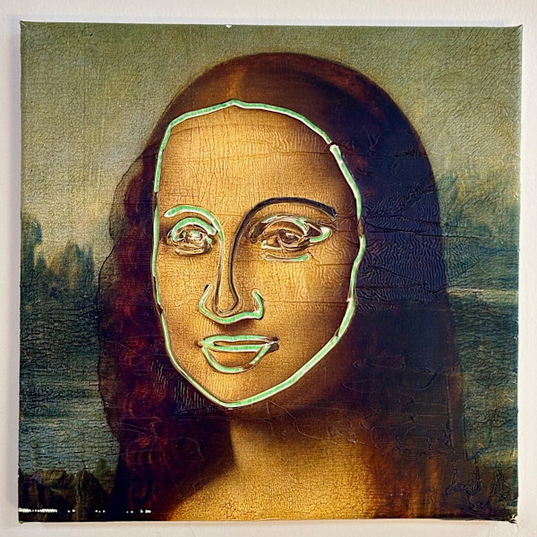 Mona Lisa Facetune Portrait, 1.2 by Gretchen Andrew