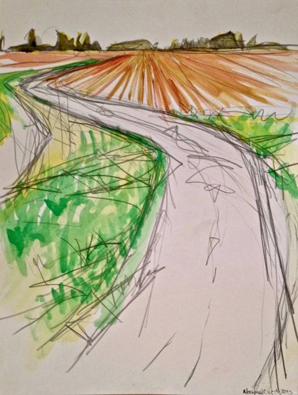 Spawn de Milo - Vertical Sketch (on location), St Francis - Little River Floodway / The Sunken Lands, Poinsett County, Arkansas