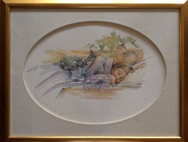 Norwood Napping with Toddles the Cat (1973) by Millicent Ford Creech by Millicent Ford Creech